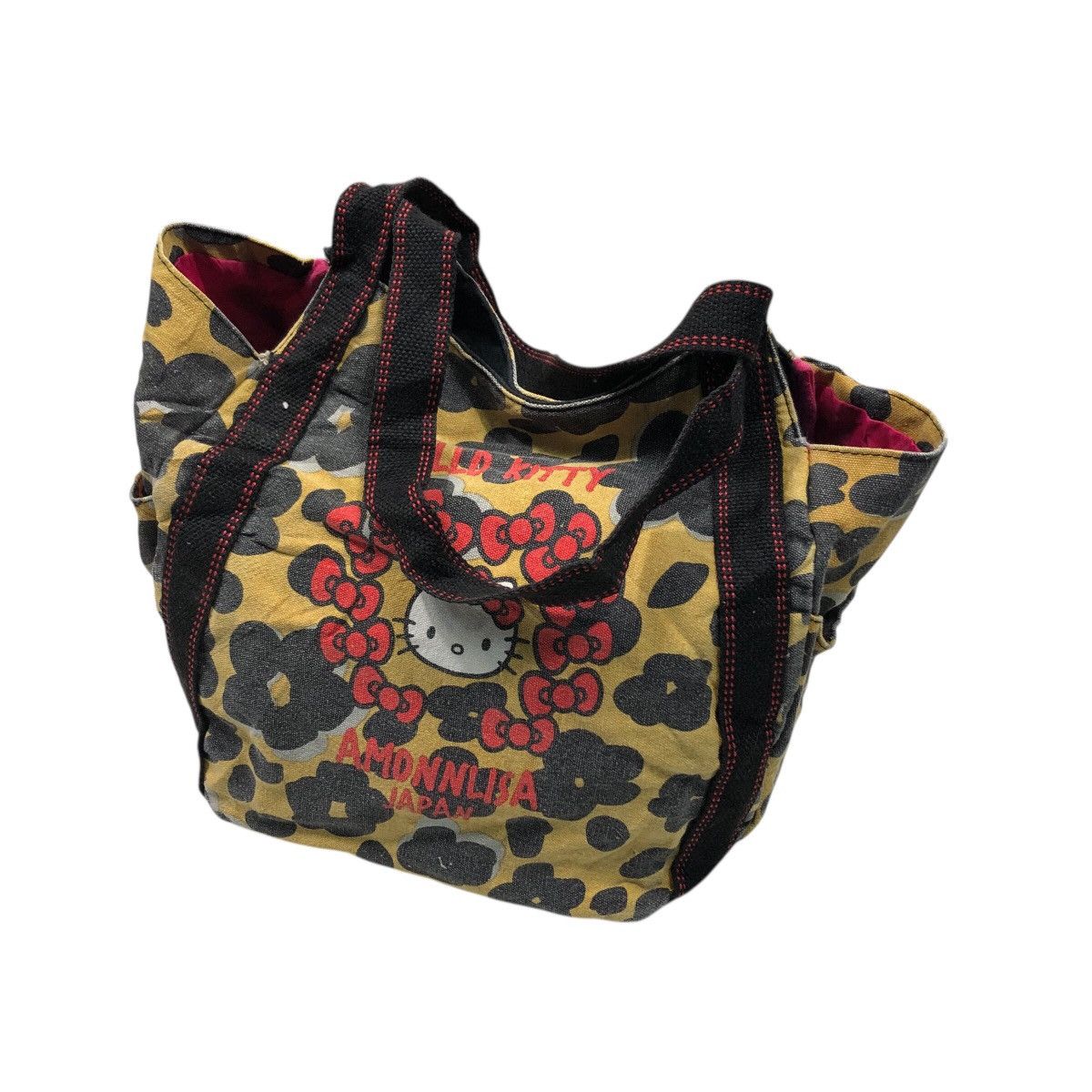 Japanese Brand 📌VINTAGE TOTE BAG HELLO KITTY AMONNLISA JAPAN FULL PRINT Size ONE SIZE - 3 Thumbnail