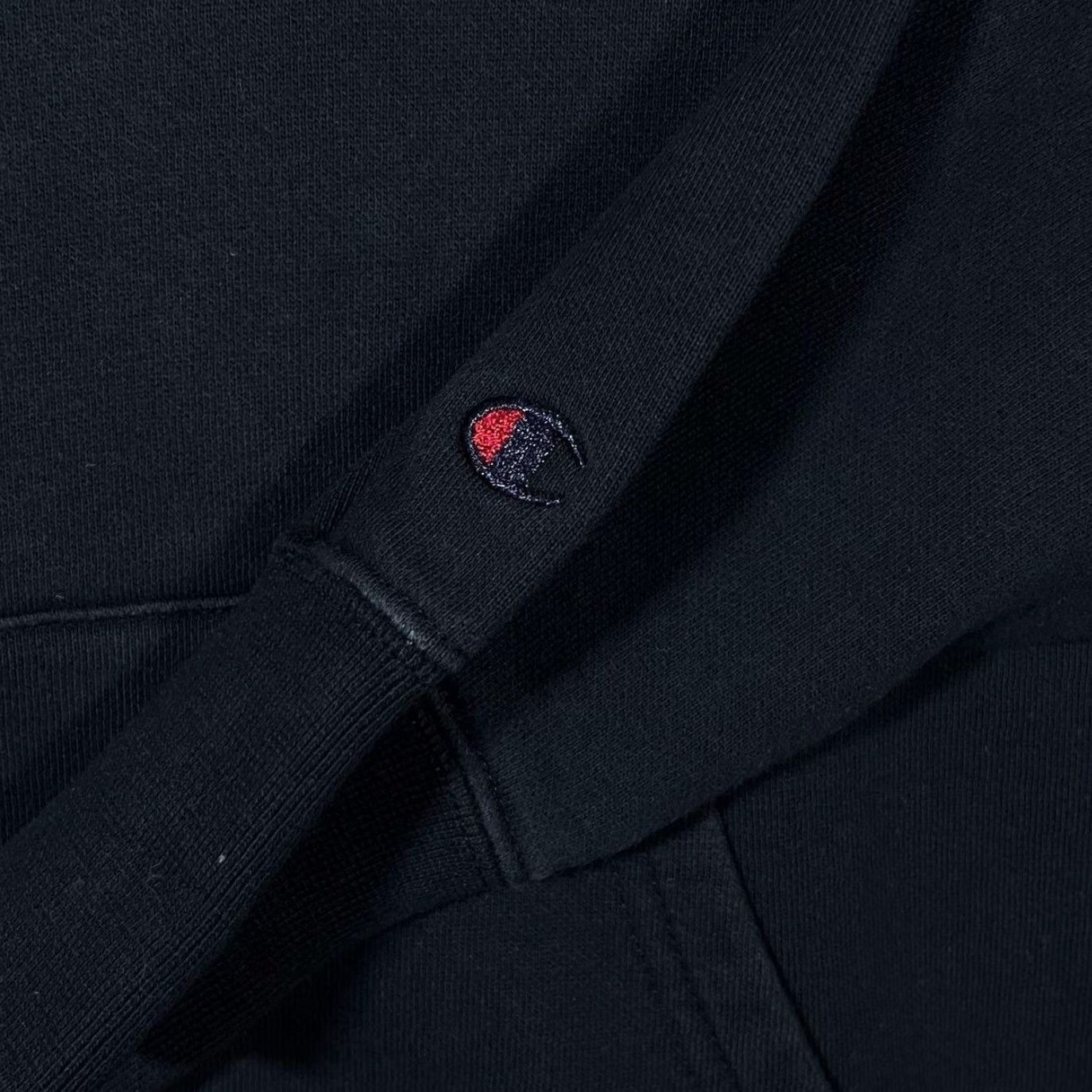 Champion Champion Hoodie Classic Embroidered Big Logo Spellout Black Small Pullover Hooded Men Size US S / EU 44-46 / 1 - 4 Thumbnail