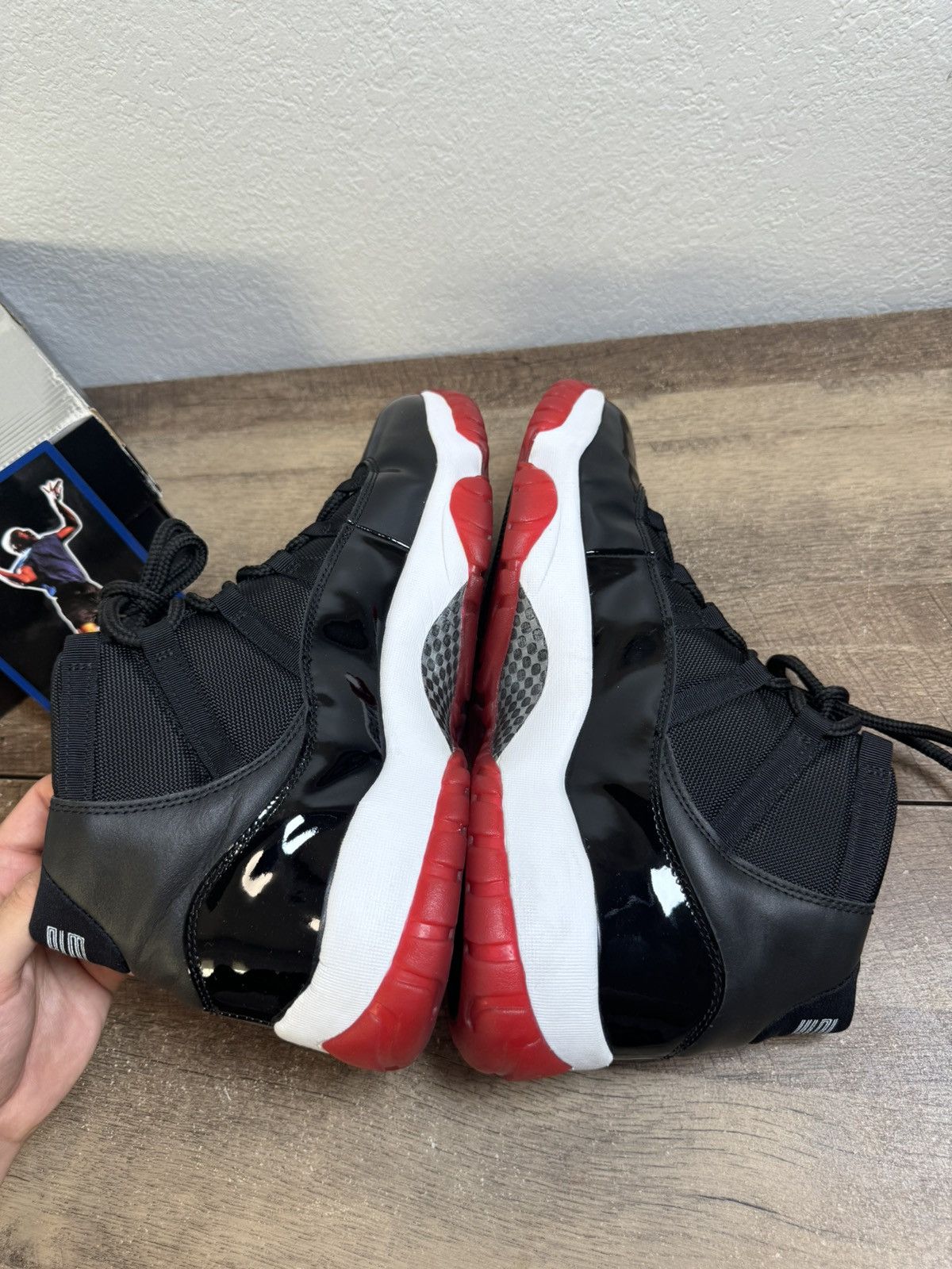 Jordan Brand Nike Air Jordan XI 11 Black Red Bred 2001 Men's Size 15 Size US 15 / EU 48 - 5 Thumbnail