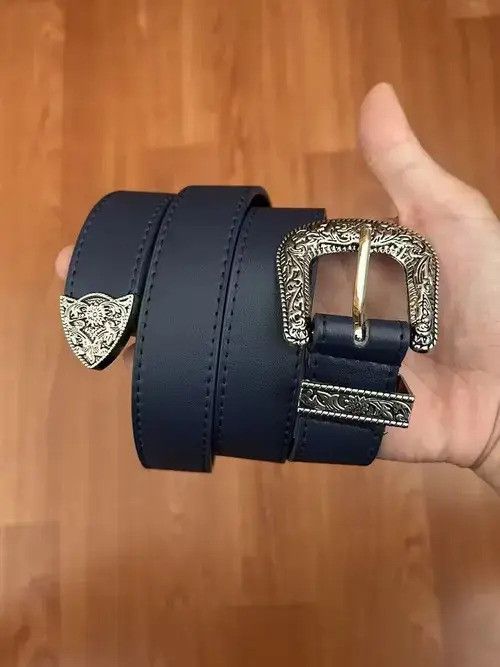 Naval Clothing Factory Y2K Buckle Belt (navy) Size 32 - 1 Thumbnail