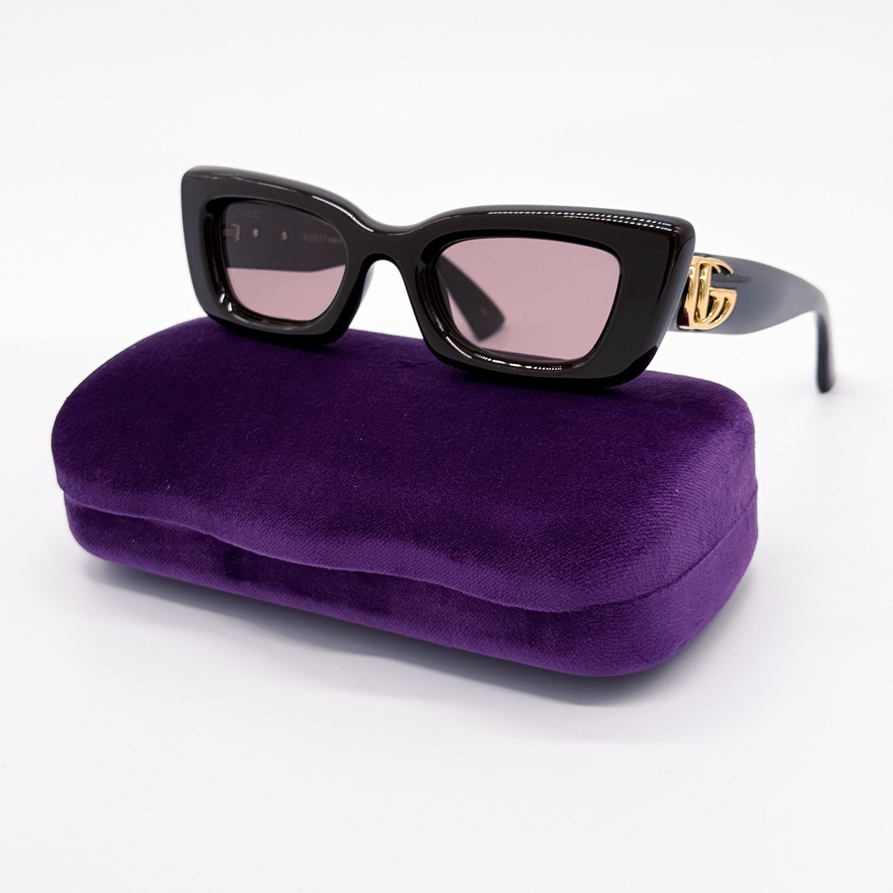 Gucci NEW GUCCI GG1827S 004 SHINY BROWN/VIOLET WOMEN SUNGLASSES Size ONE SIZE - 1 Thumbnail