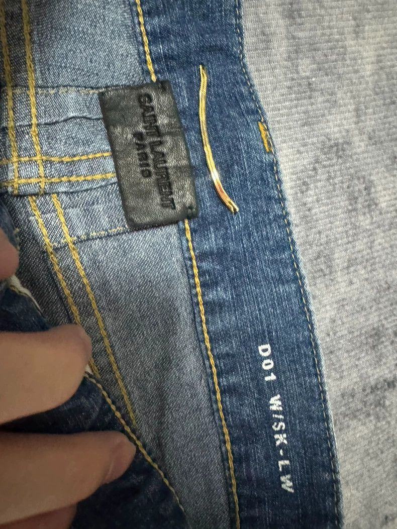 Saint Laurent Paris Saint Laurent Paris 13ss Cat Claw Washed Base Dark Blue Jea Size US 26 / EU 42 - 6 Thumbnail