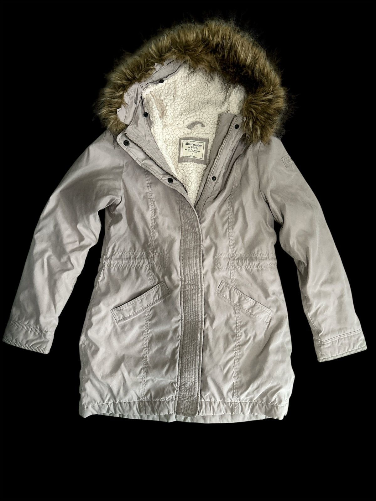 Abercrombie & Fitch Cream Abercrombie & Fitch Parka Size S / US 4 / IT 40 - 1 Thumbnail
