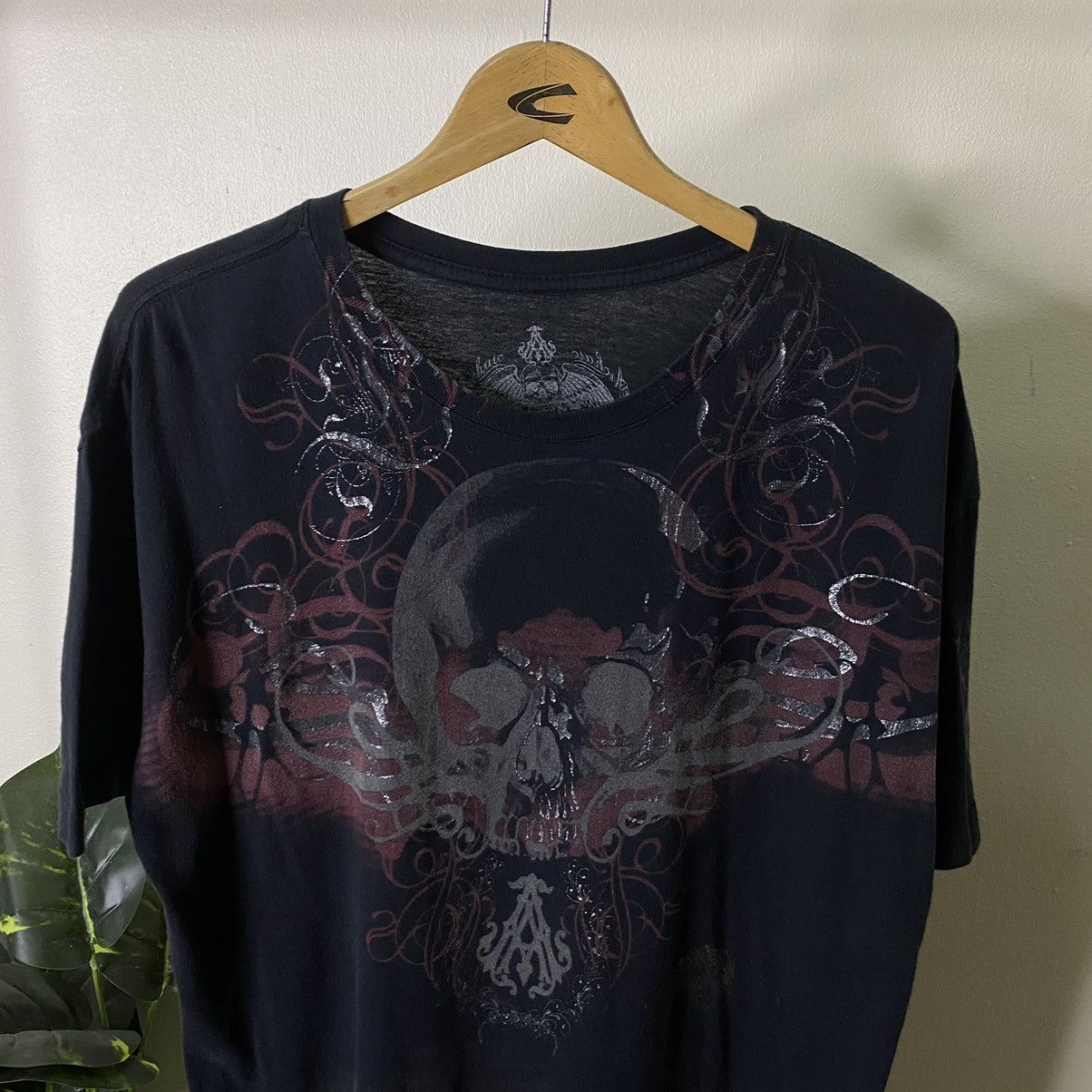 Affliction × Vintage Y2K Archaic Skulls Affliction Southpole Style Tee Size US XL / EU 56 / 4 - 2 Thumbnail