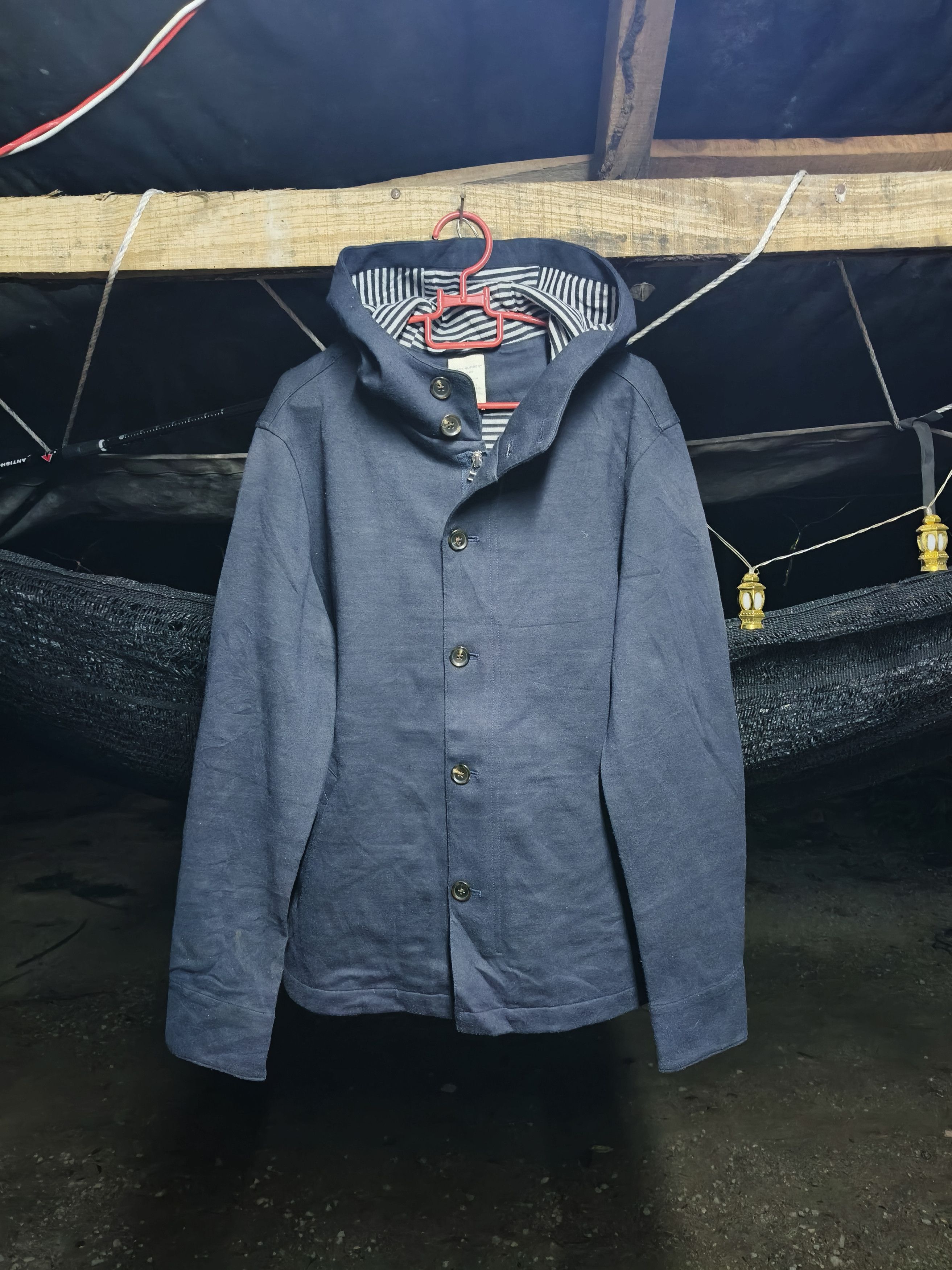 Japanese Brand Back Number Button Hoodie jacket Size L / US 10 / IT 46 - 1 Thumbnail