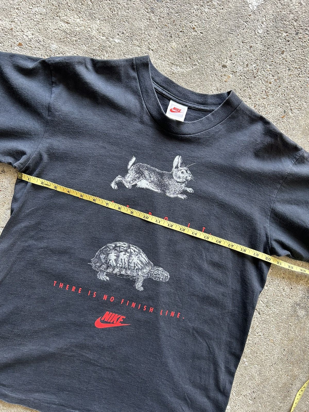 Nike × Vintage Vtg 90’s Nike Grail “Just Do It There’s No Finish Line” Tee Size US L / EU 52-54 / 3 - 3 Thumbnail