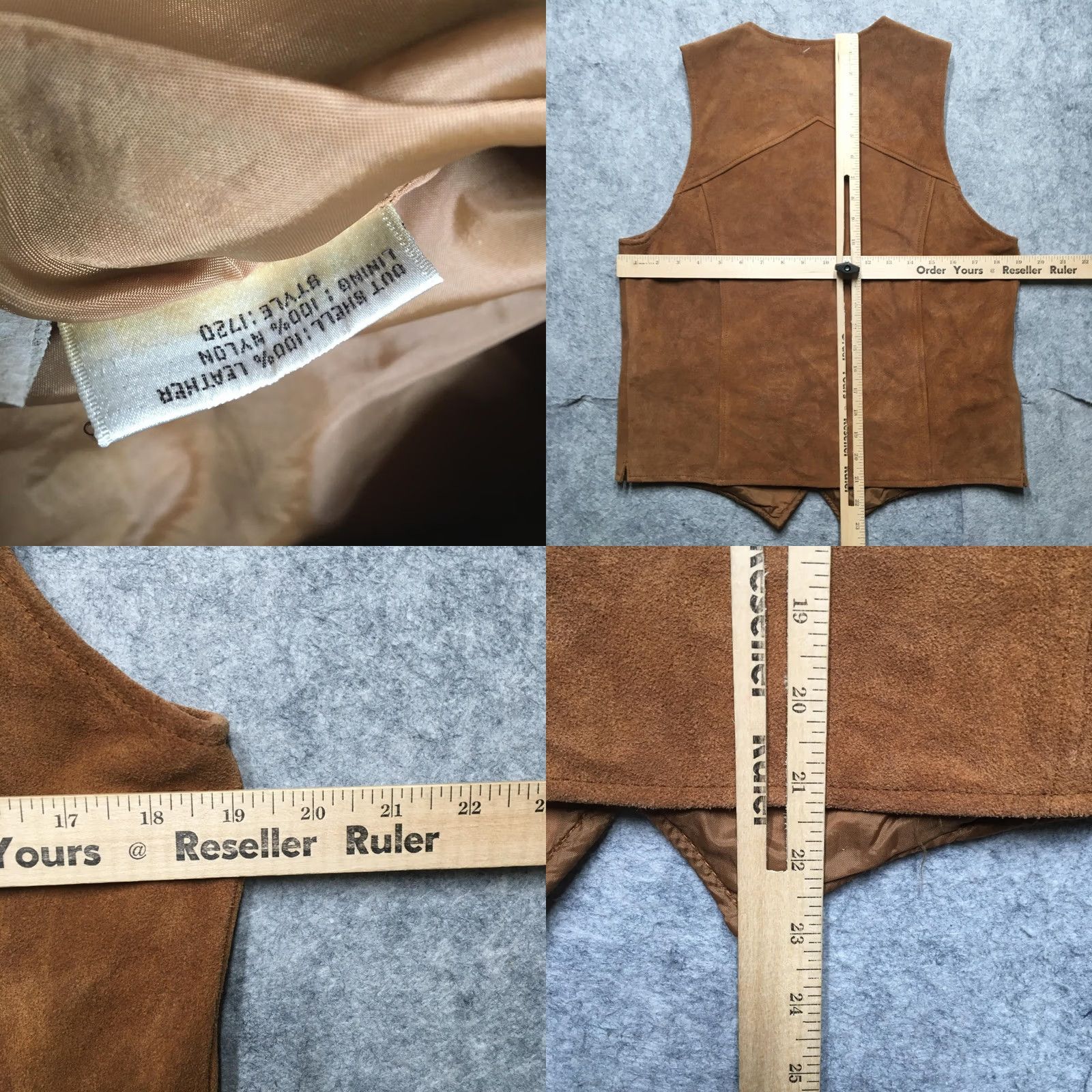 Vintage VINTAGE Sheplers Pardners Vest Mens 42 Brown Suede Leather Western Cowboy Pockets Size US XS / EU 42 / 0 - 8 Thumbnail