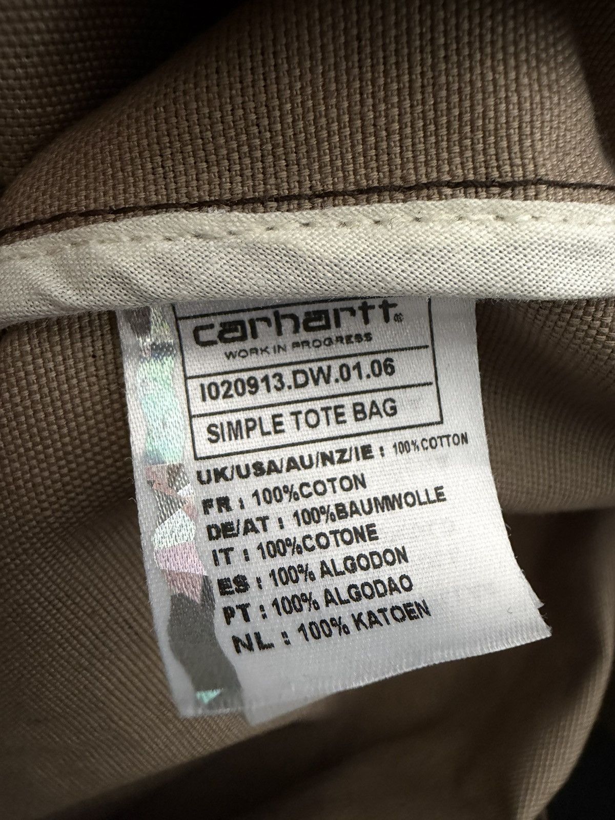 Brain Dead Procell x Brain Dead x Carhartt “Mellow” tote bag Size ONE SIZE - 3 Thumbnail