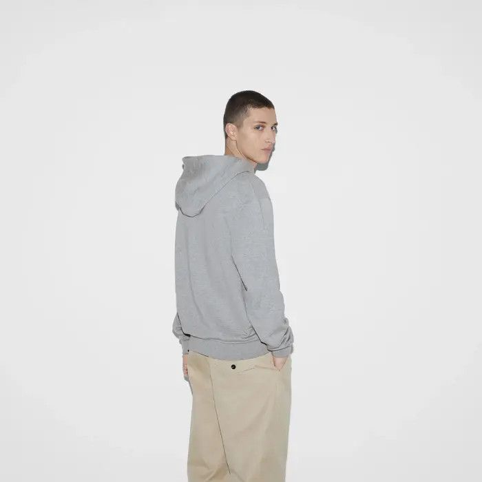 Gucci oc11z0226 Printed Cotton Jersey Hooded Sweatshirt Gray Size US L / EU 52-54 / 3 - 4 Thumbnail