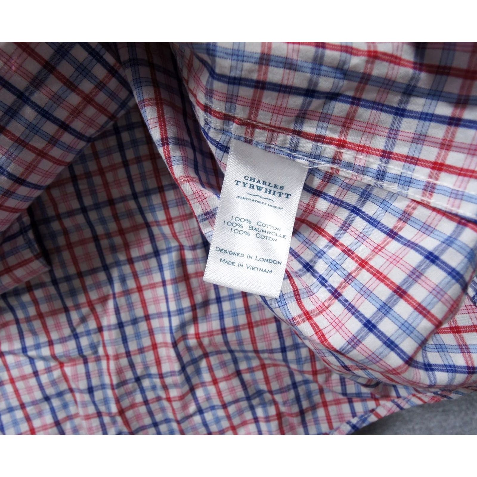 Charles Tyrwhitt Charles Tyrwhitt Shirt Mens 15.5/33 Button-Up Slim Fit Long Sleeve Collared Check Pattern Multicolor Cotton Shoes? Size US M / EU 48-50 / 2 - 6 Thumbnail