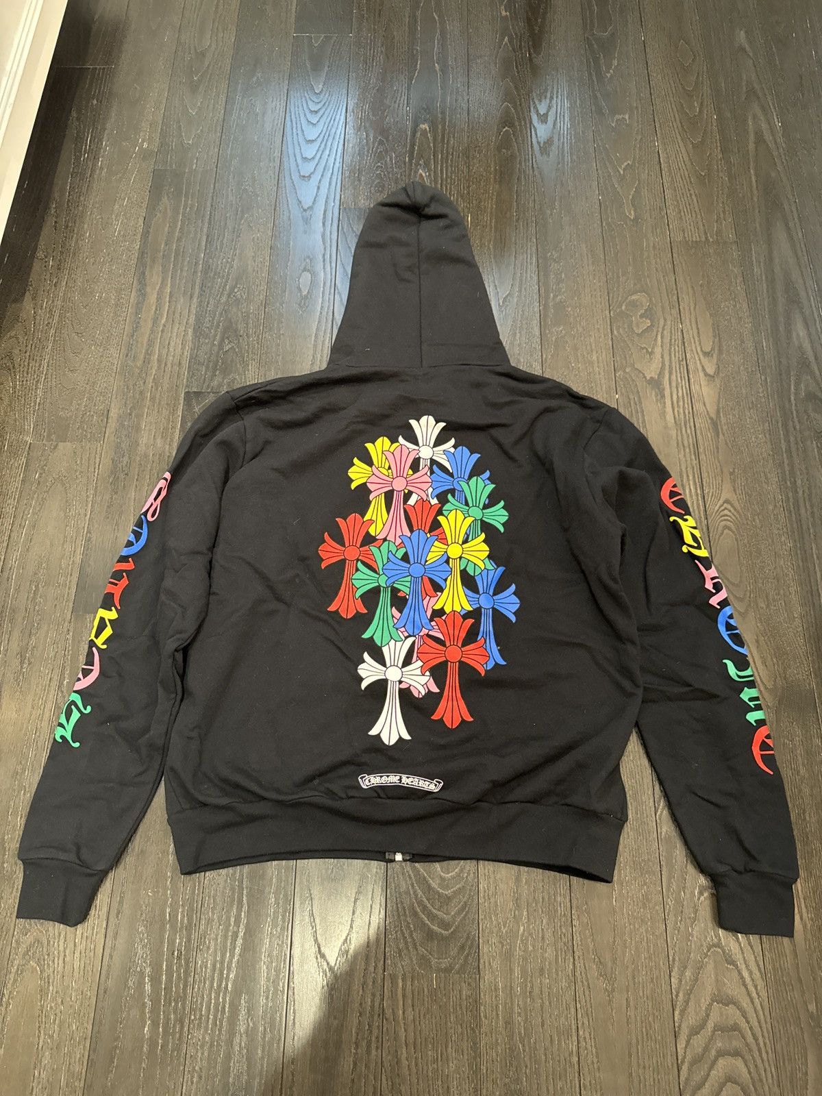 パーカー・フーディ Chrome Hearts Multi Color Cross Cemetery Zip Up Hoodie Chrome Hearts Multi Color Cross Cemetery Zip Up Hoodie Black