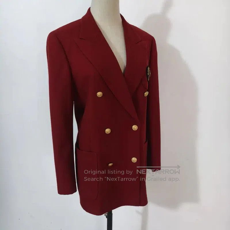Burberry Burberry Red Wool Women's Long Sleeve Cardigan. Size M / US 6-8 / IT 42-44 - 3 Thumbnail