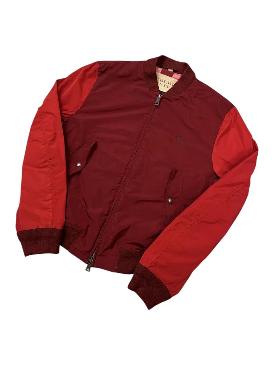 Burberry Burberry Two Tone Red Bordeaux Bomber Jacket Size US L / EU 52-54 / 3 - 3 Thumbnail