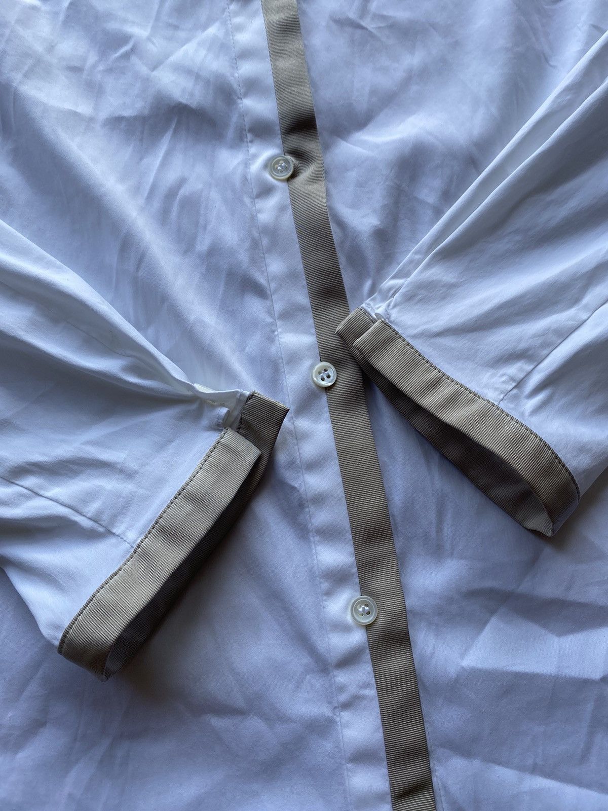 Designer Basic Piazza Sempione Made in Italy White Shirt Luxury Rare Size US M / EU 48-50 / 2 - 4 Thumbnail