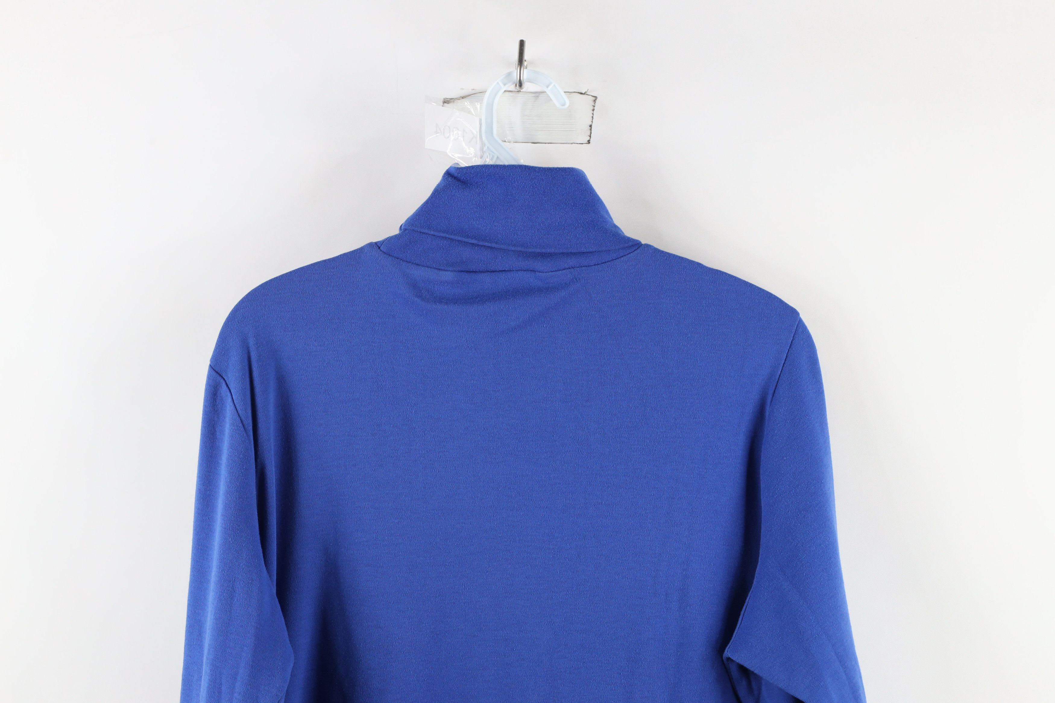 Vintage Vintage 90s Streetwear Long Sleeve Turtleneck T-Shirt Blue Size L / US 10 / IT 46 - 6 Thumbnail