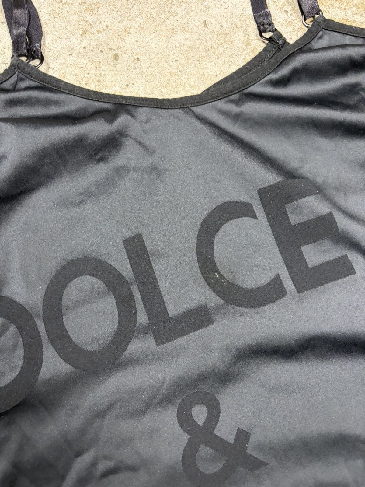 Dolce & Gabbana Vintage 2000s Dolce & Gabbana Black Spellout Logo Top Size S / US 4 / IT 40 - 7 Thumbnail