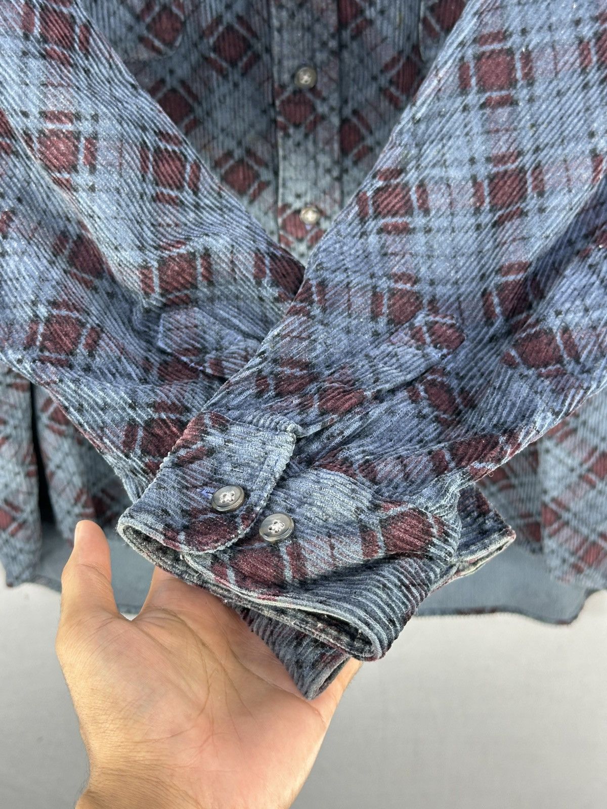 Japanese Brand Regal Friend Corduroy Plaid Check Flannel Shirt Size US XXL / EU 58 / 5 - 9 Thumbnail