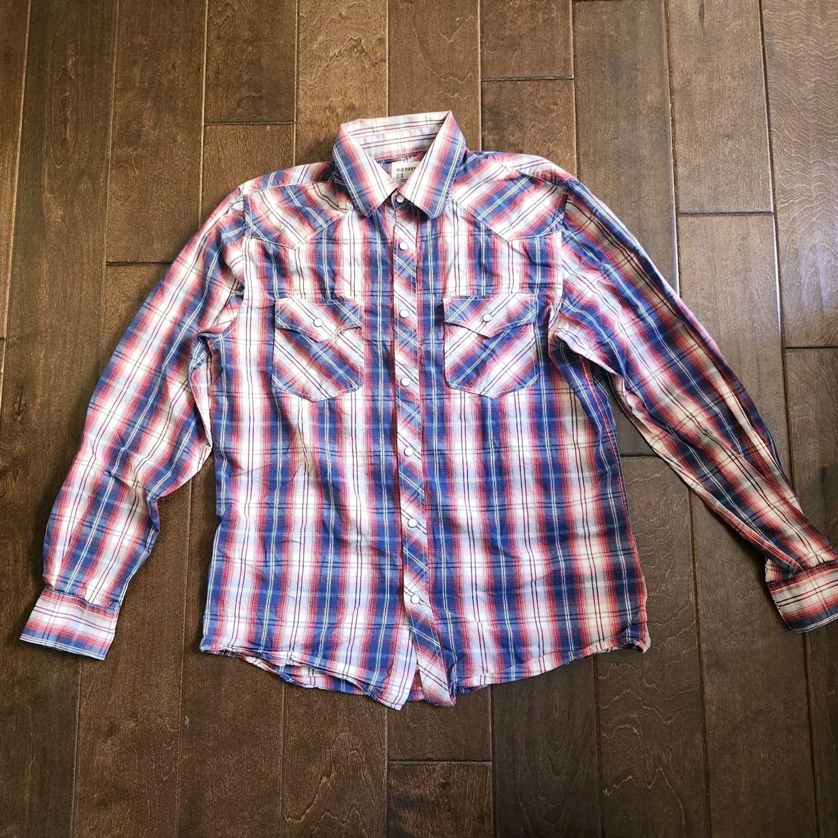 Old Navy Old Navy Mens Plaid Long Sleeve Button Up - Small Size Size US S / EU 44-46 / 1 - 2 Thumbnail