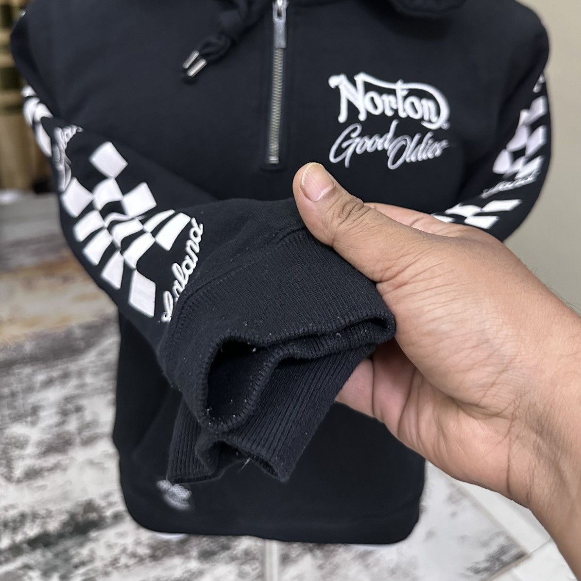 Norton Vintage Norton Big Logo Hoodie Size US M / EU 48-50 / 2 - 10 Thumbnail