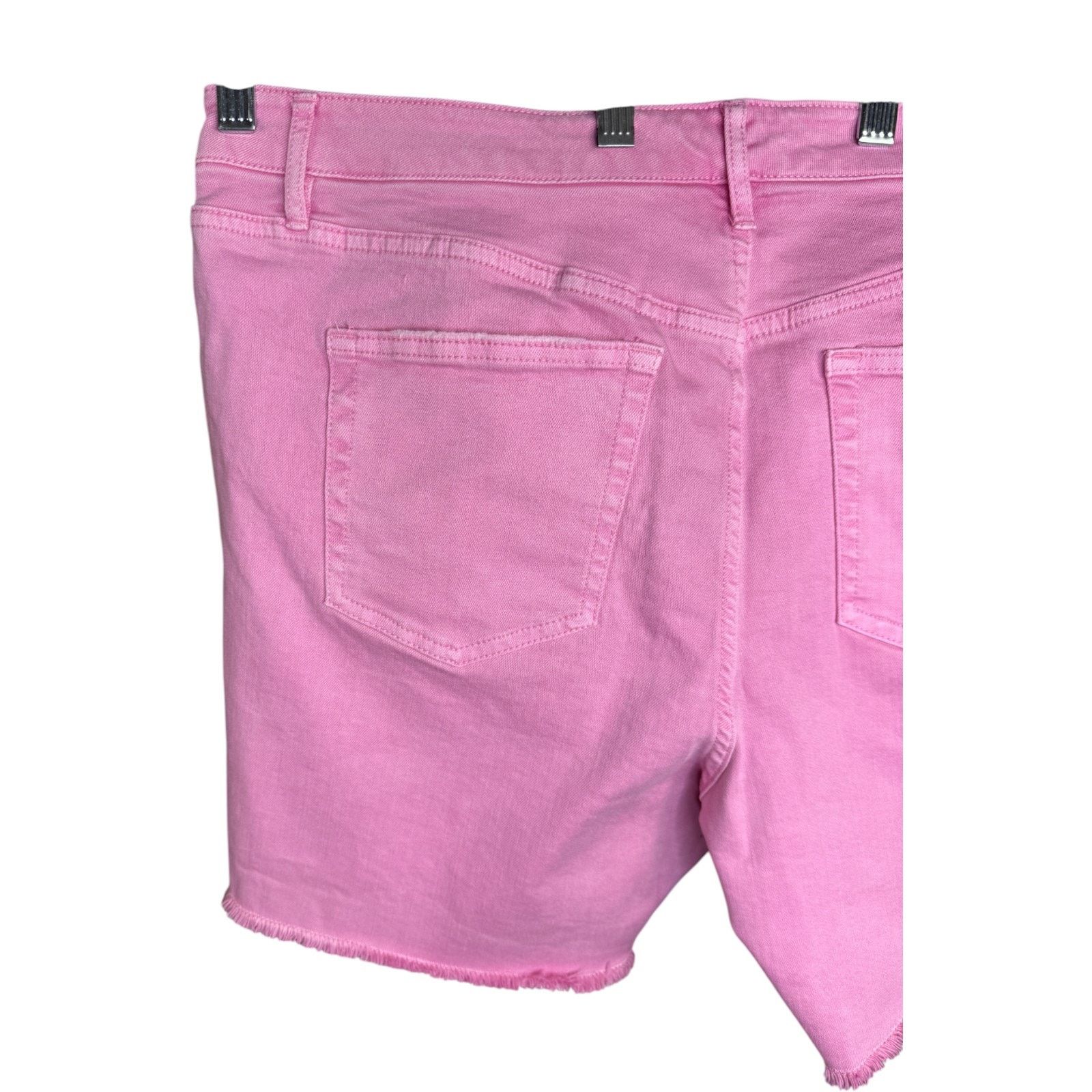 Other Candace Cameron Camellia Pink Distressed Denim Shorts 18WP Size 40" / US 18 - 8 Thumbnail