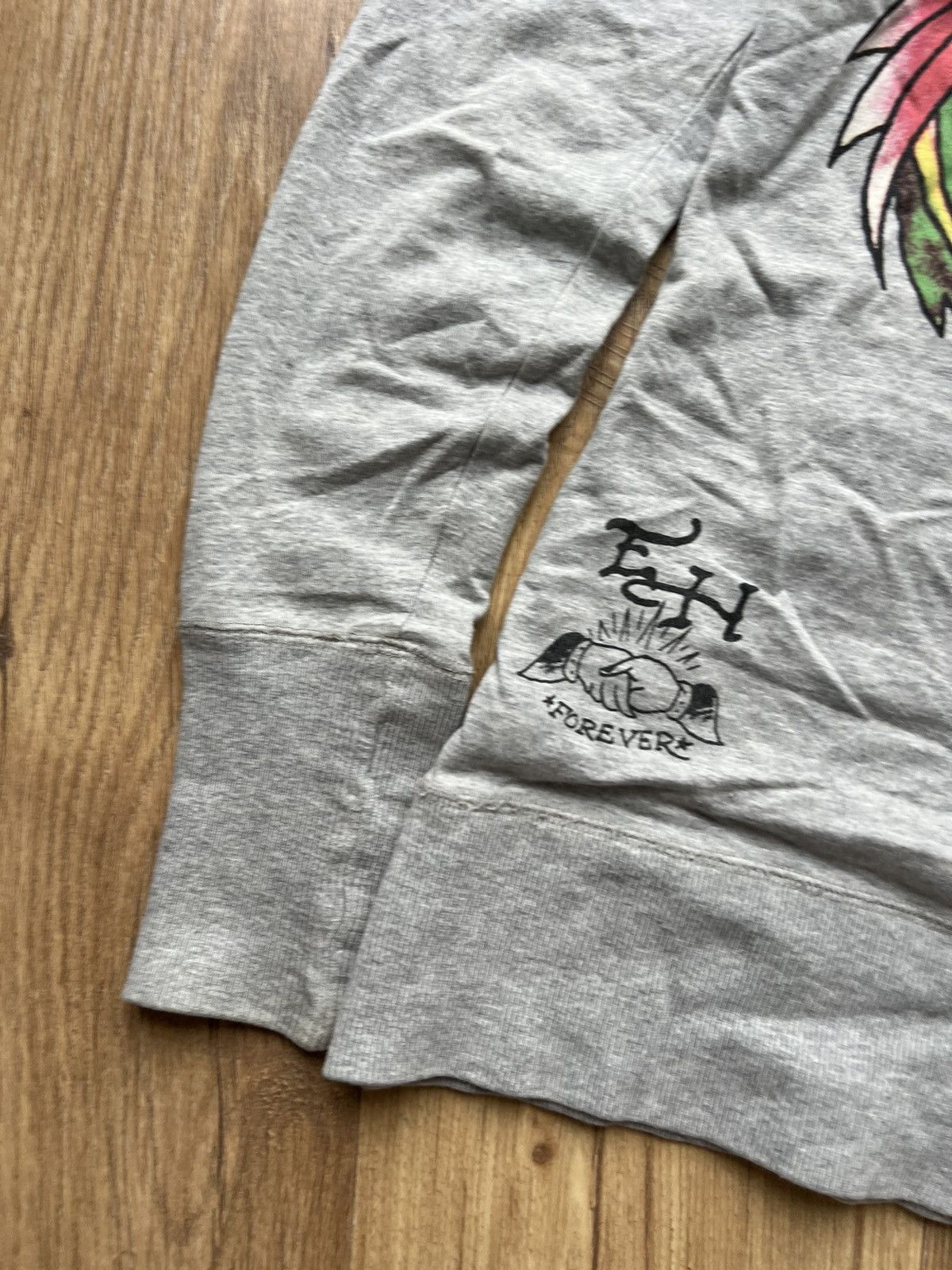 Ed Hardy 00’s ED HARDY TATTOING BIRD ZIP HOODIE Y2K VINTAGE Size S / US 4 / IT 40 - 3 Thumbnail