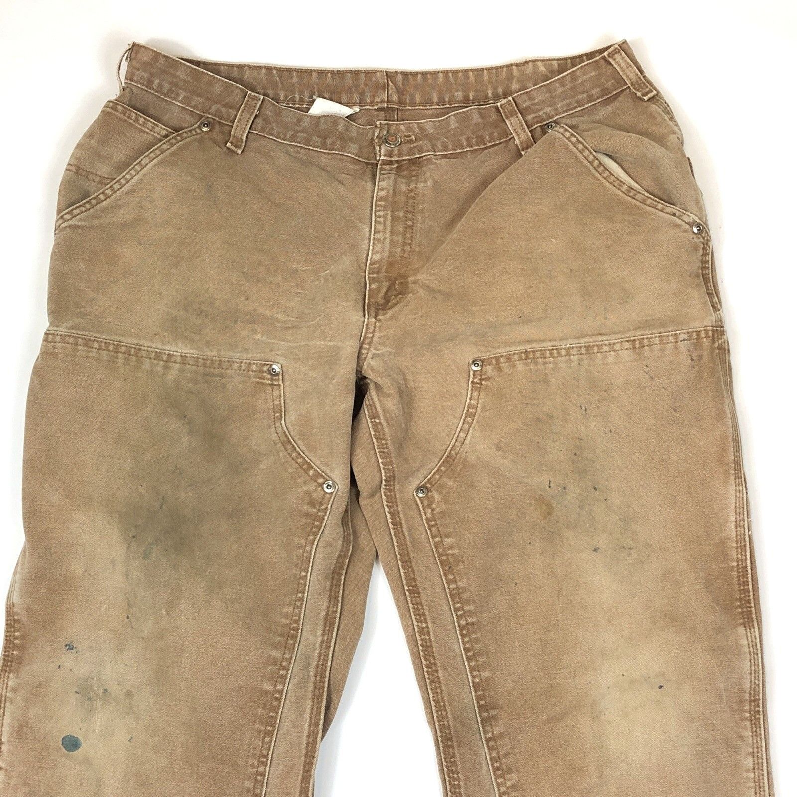 Carhartt Carhartt Womens Double Knee Canvas Pant Brown Tag 18 x 32 Size 37" - 3 Thumbnail