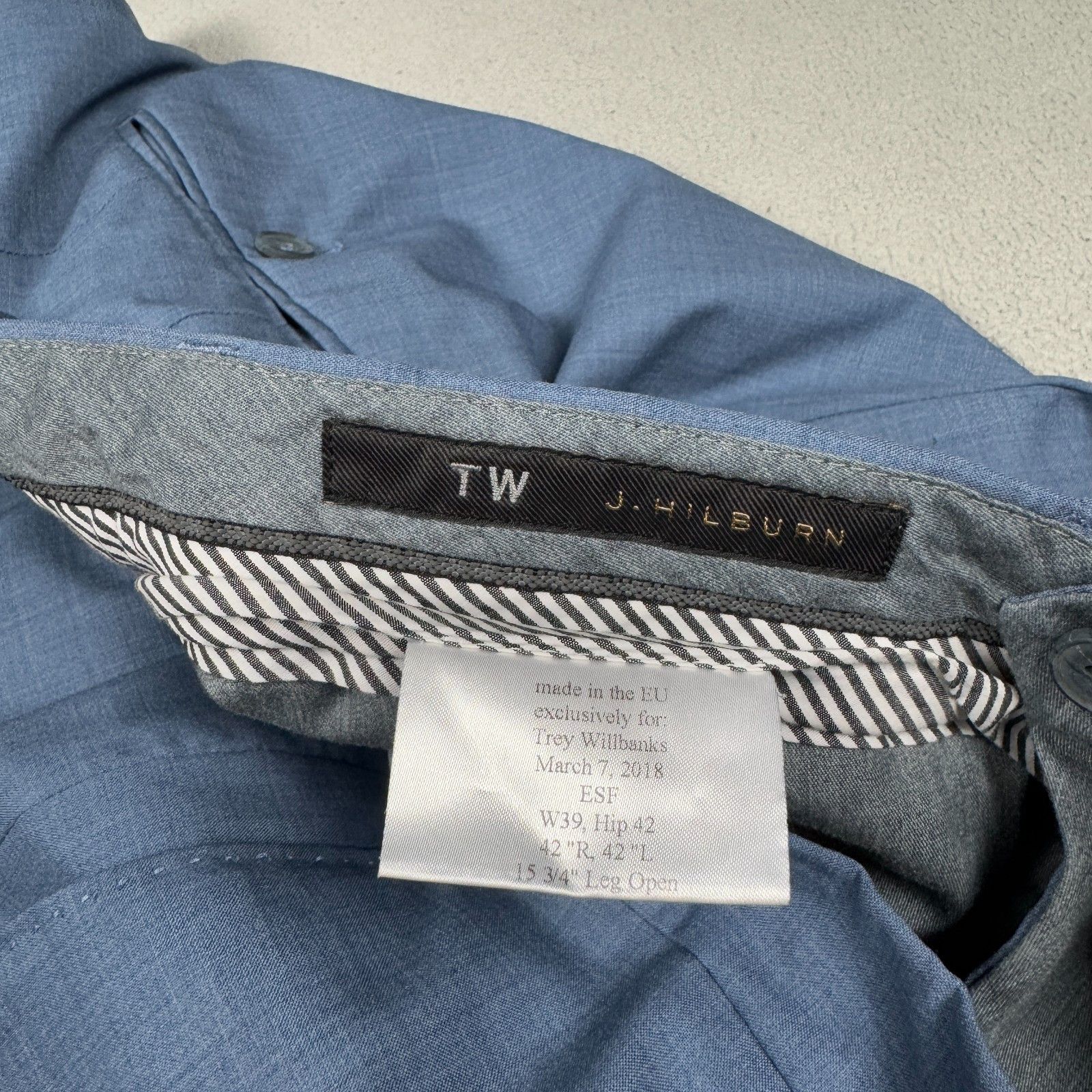 J.Hilburn J. Hilburn Trousers Vitale Barberis Canonico Wool Grey 38x31 Size US 38 / EU 54 - 6 Thumbnail