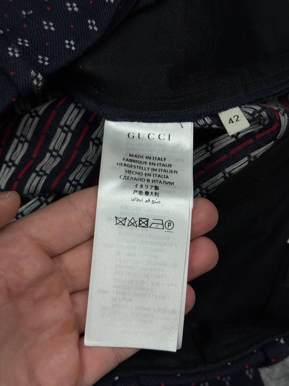 Gucci Сlassic Trousers Gucci Geometric-embroidered Wool-twill Size 28" / US 6 / IT 42 - 6 Thumbnail
