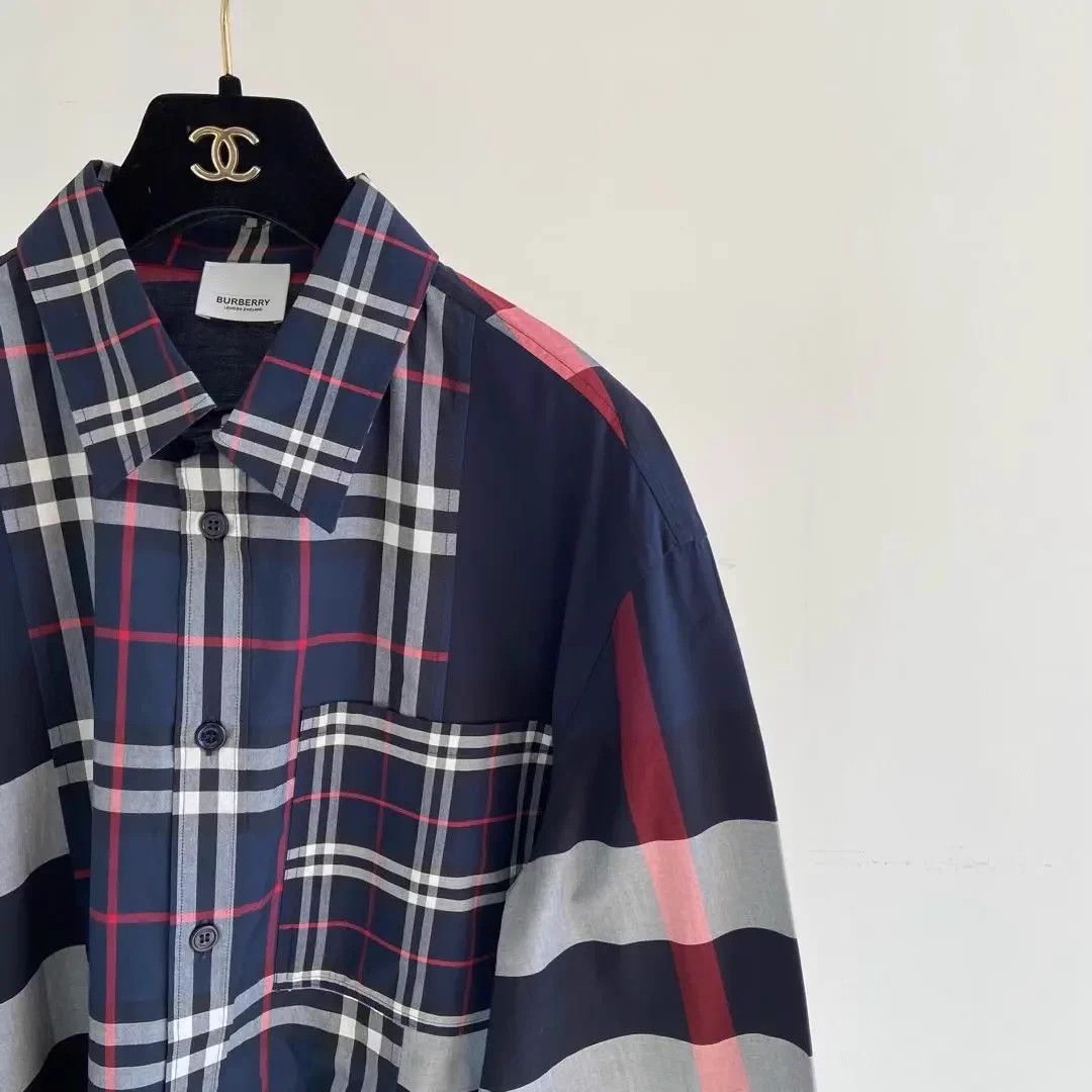Burberry Burberry color-blocked check shirt L Size US L / EU 52-54 / 3 - 3 Thumbnail