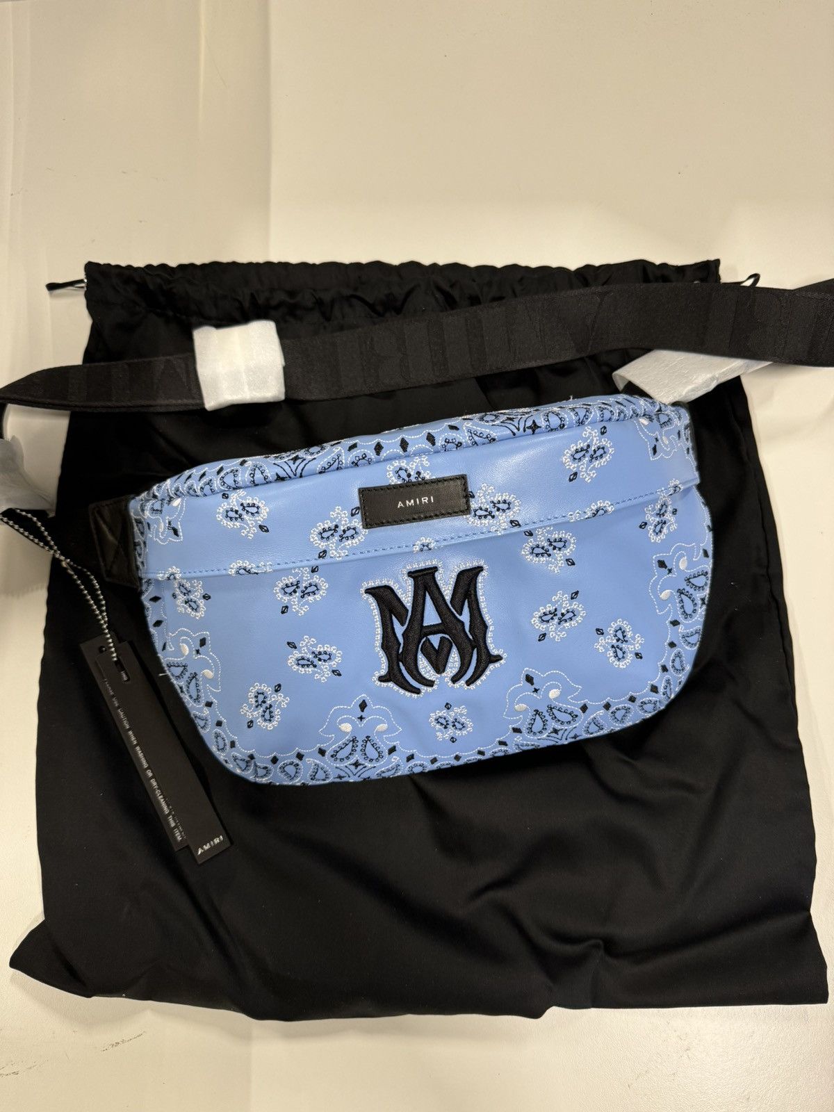 Amiri Amiri Bandana Nappa Leather Bumbag NEW 1800$ Size ONE SIZE - 1 Thumbnail