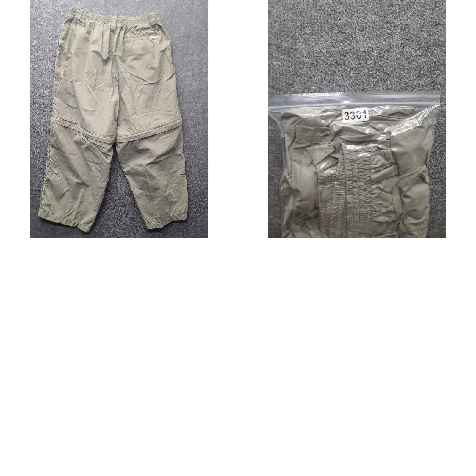 Vintage Columbia PFG Backcast Pants Mens L 30x32 Cargo Convertible Water Resistant Pockets Quick Dry Size US 33 - 10 Thumbnail