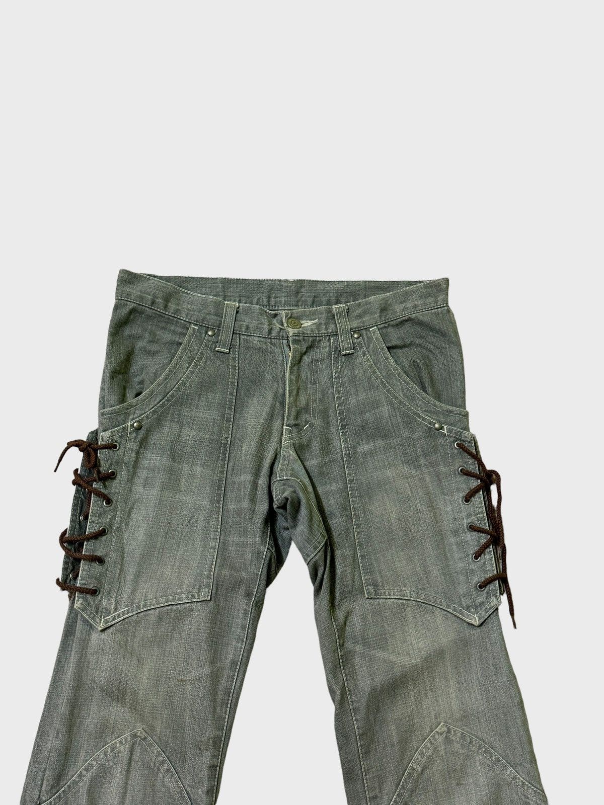 Tornado Mart Flare Tornado Mart Double Laced Denim jeans Size US 29 - 3 Thumbnail