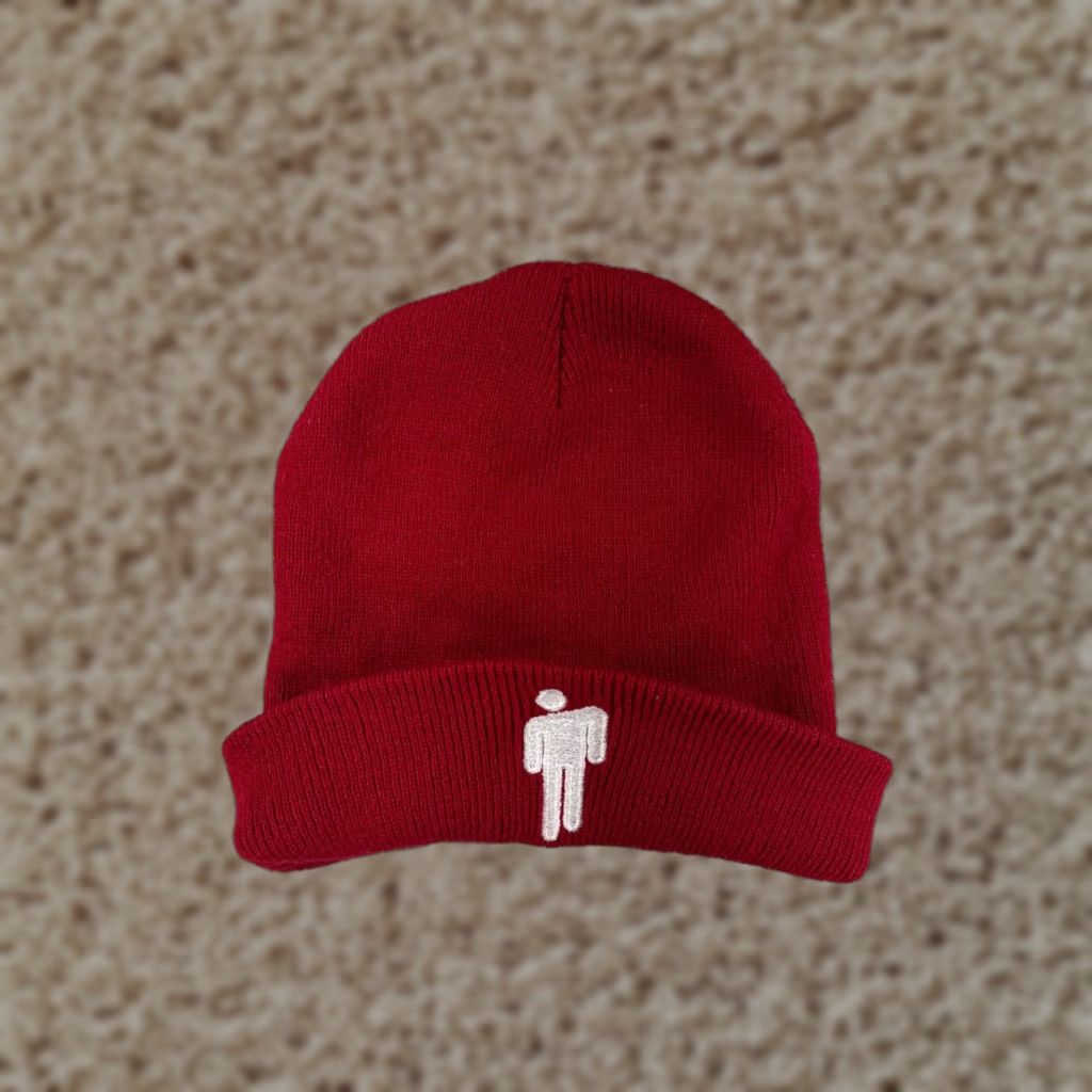 Vintage Dancing Man Beanie Toque Adult One Size Red Knit 100% Acrylic Ski Snowboard Snow Beanie Hat Mens Size ONE SIZE - 1 Thumbnail