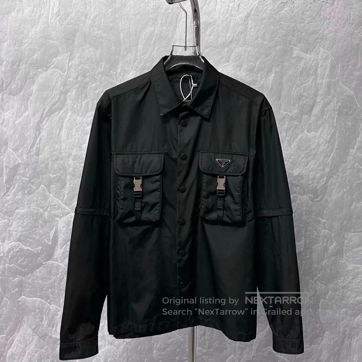 prada detachable sleeve pocket jacket.