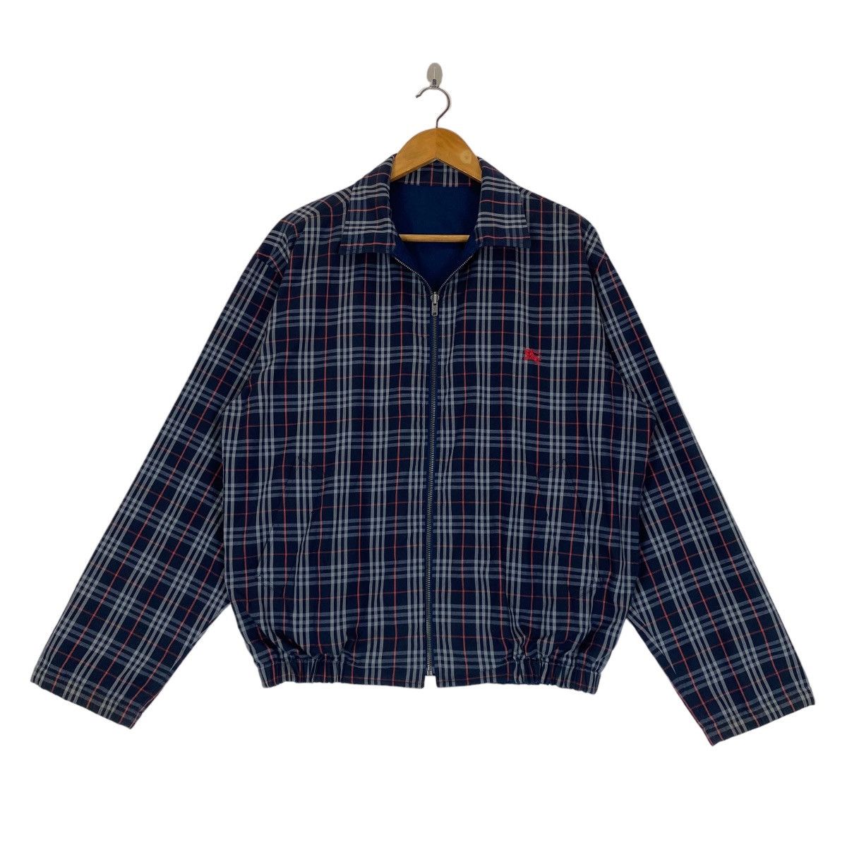 image of Burberrys Reversible Blue Nova Check Made In England, Men's (Size Medium)
