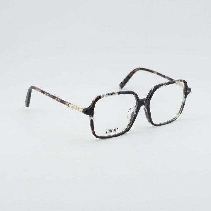 Dior DIOR MINI CD O S2F 2800 Eyeglasses Havana 53mm Square Frame Size ONE SIZE - 6 Thumbnail