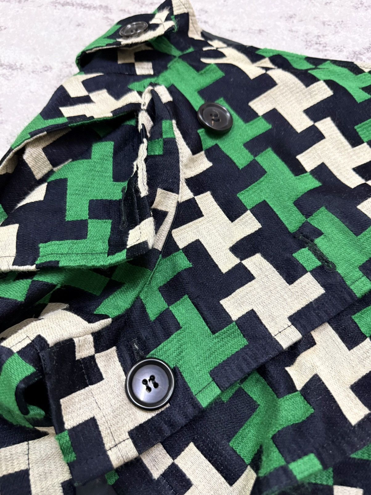Comme des Garcons Junya Watanabe Comme Des Garcons Ad2005 Wool Panel Skirt Size 29" - 6 Thumbnail