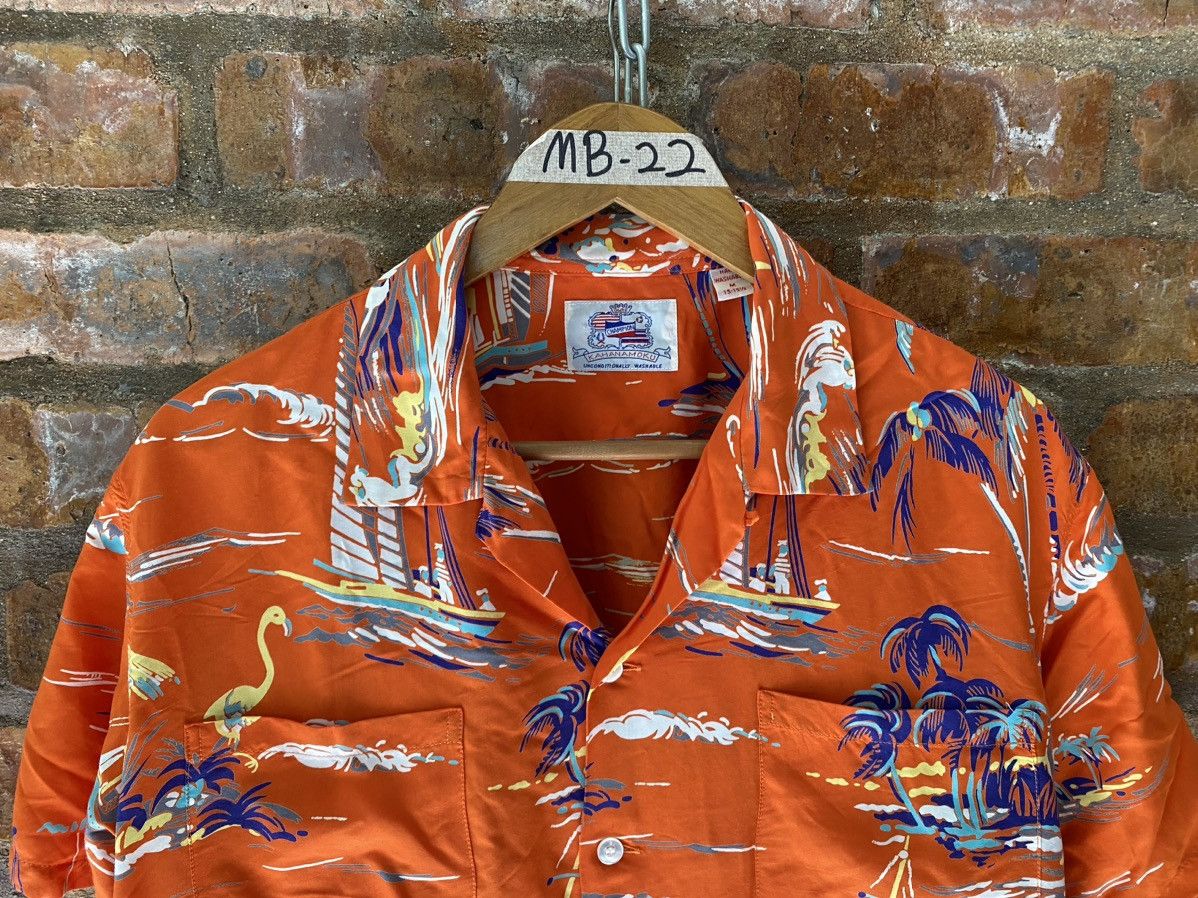 Sun Surf 1990s Kahanamoku Japan open color 100% rayon fishing hawaii Size US M / EU 48-50 / 2 - 3 Thumbnail