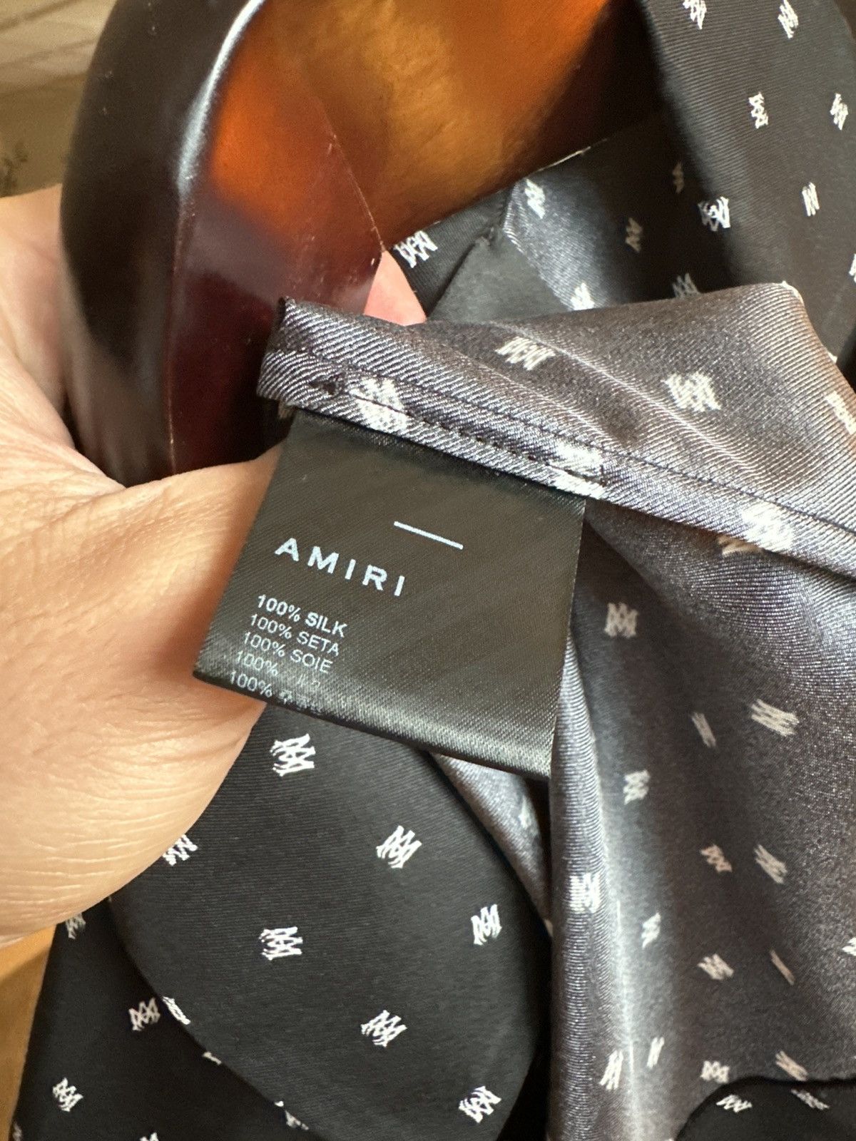 Amiri Mixed Monogram Silk Camp Shirt Size US L / EU 52-54 / 3 - 5 Thumbnail