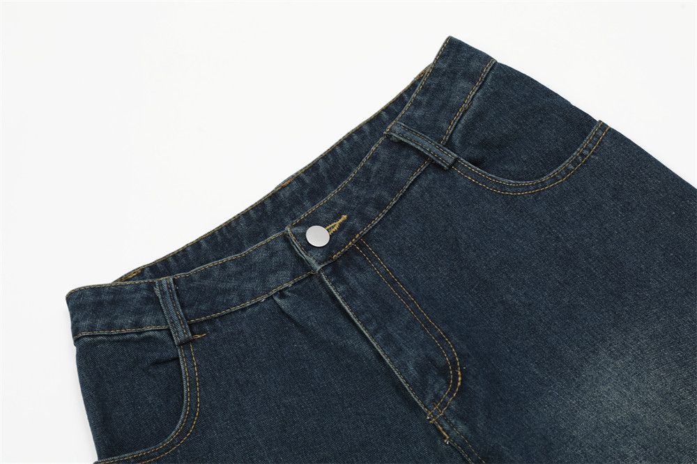Japanese Brand × Jean American style folded leopard print jeans washed distressed Size US 32 / EU 48 - 4 Thumbnail
