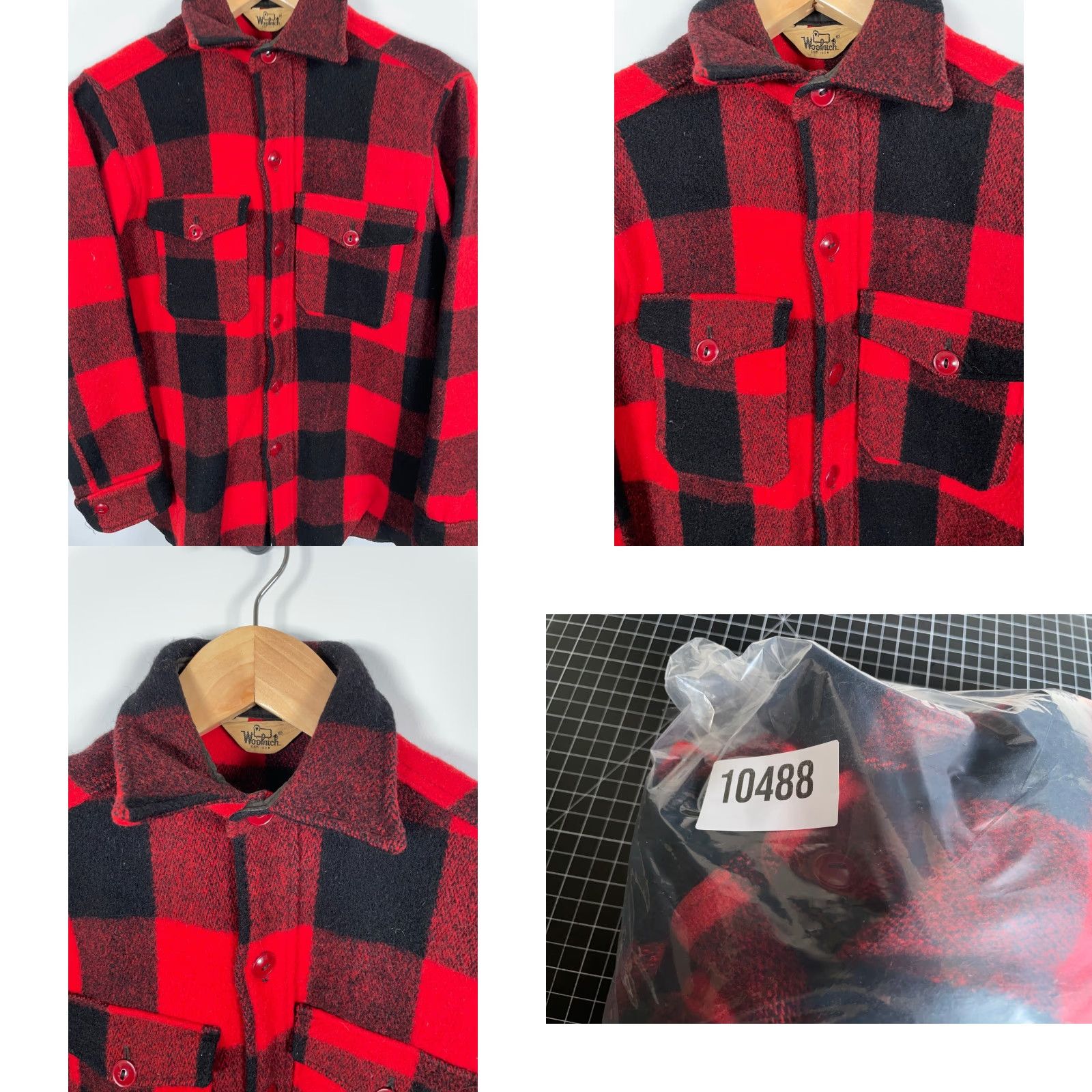 Vintage VINTAGE Woolrich Wool Shirt Jacket Mens 15 Small Red Black Buffalo Plaid Plaid Heavyweight Button-Up Wool Flannel 60s 70s Hipster Retro Size US S / EU 44-46 / 1 - 9 Thumbnail