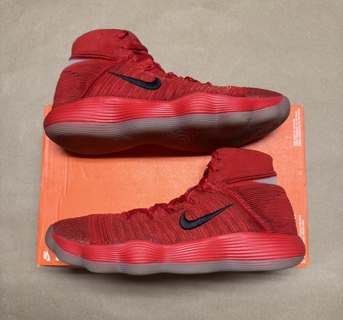 Nike Nike React Hyperdunk 2017 Flyknit Red Men’s size 14 Rare! Size US 14 / EU 47 - 1 Thumbnail