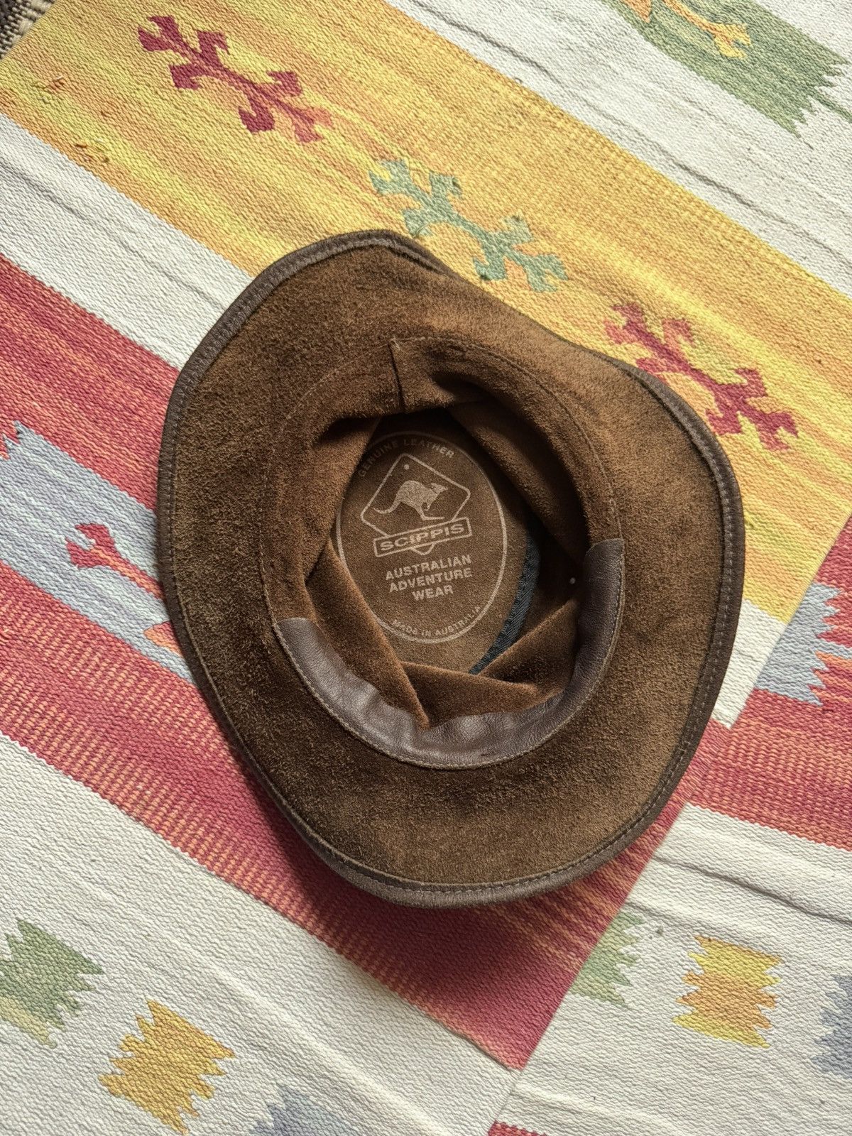Genuine Leather Vintage Genuine Leather Australian Brown Cowboy Hat Size ONE SIZE - 6 Thumbnail