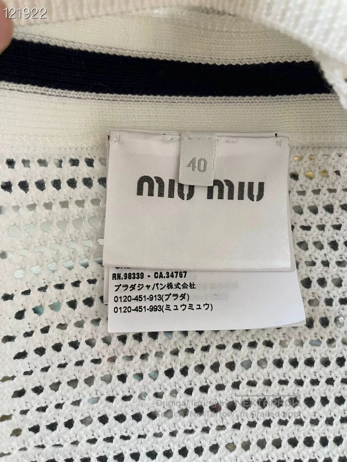 Miu Miu Miu Miu Colorblock Knit Collared Button T. Size S / US 4 / IT 40 - 4 Thumbnail