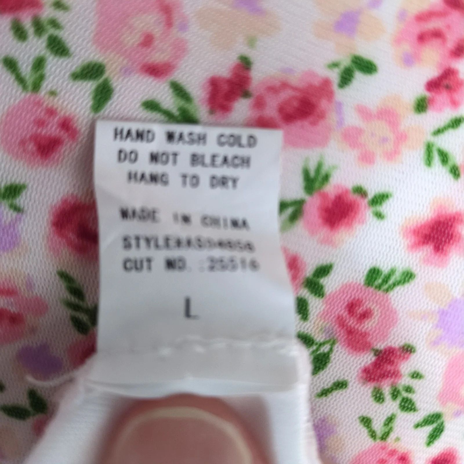 Other Siren Lily White Pink Floral Babydoll Dress Sz L Knee-Length Size L / US 10 / IT 46 - 7 Thumbnail