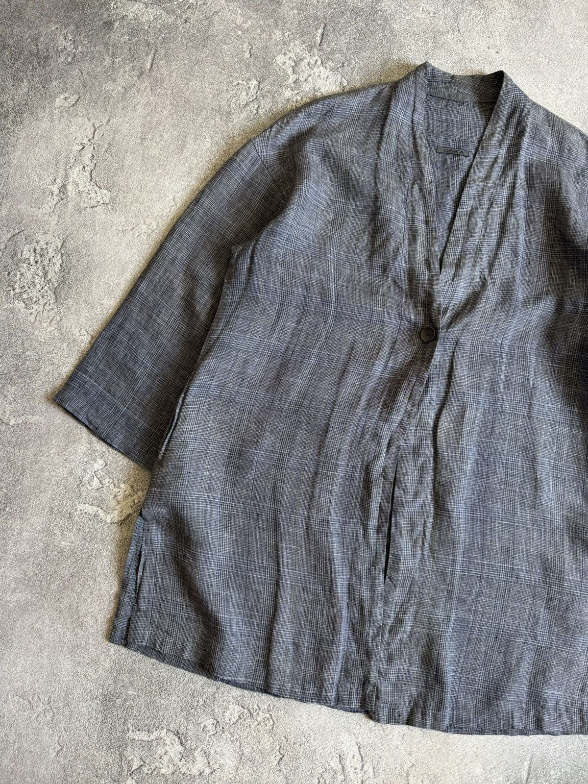 OSKA Oska 2size lino button up cape poncho dress shirt linen Size M / US 6-8 / IT 42-44 - 10 Thumbnail