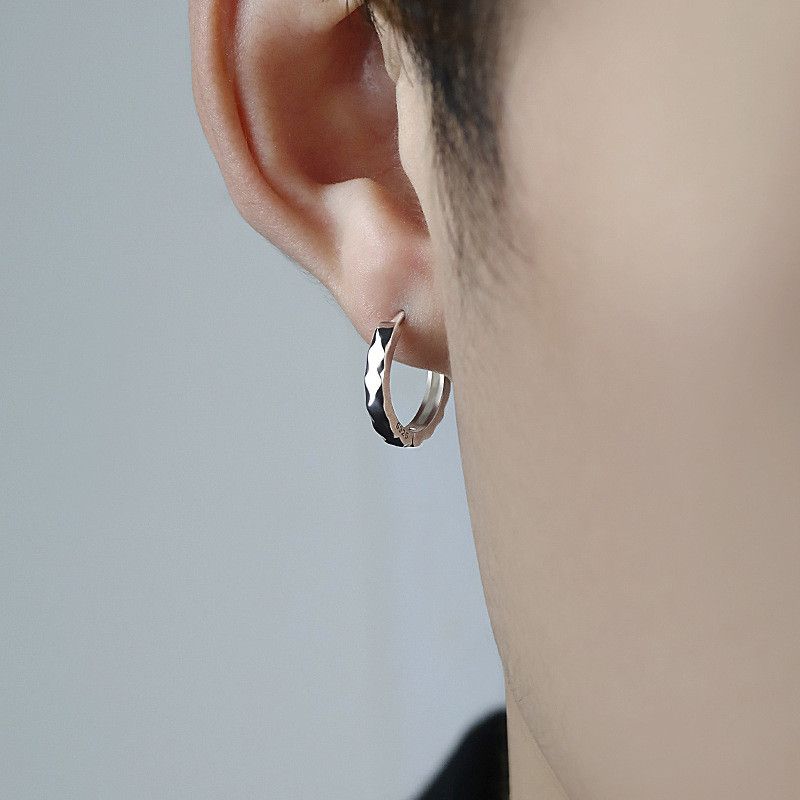 Jewelry × Sterling Silver Dark Earrings One Pairs Chrome Jewelry Size ONE SIZE - 4 Thumbnail