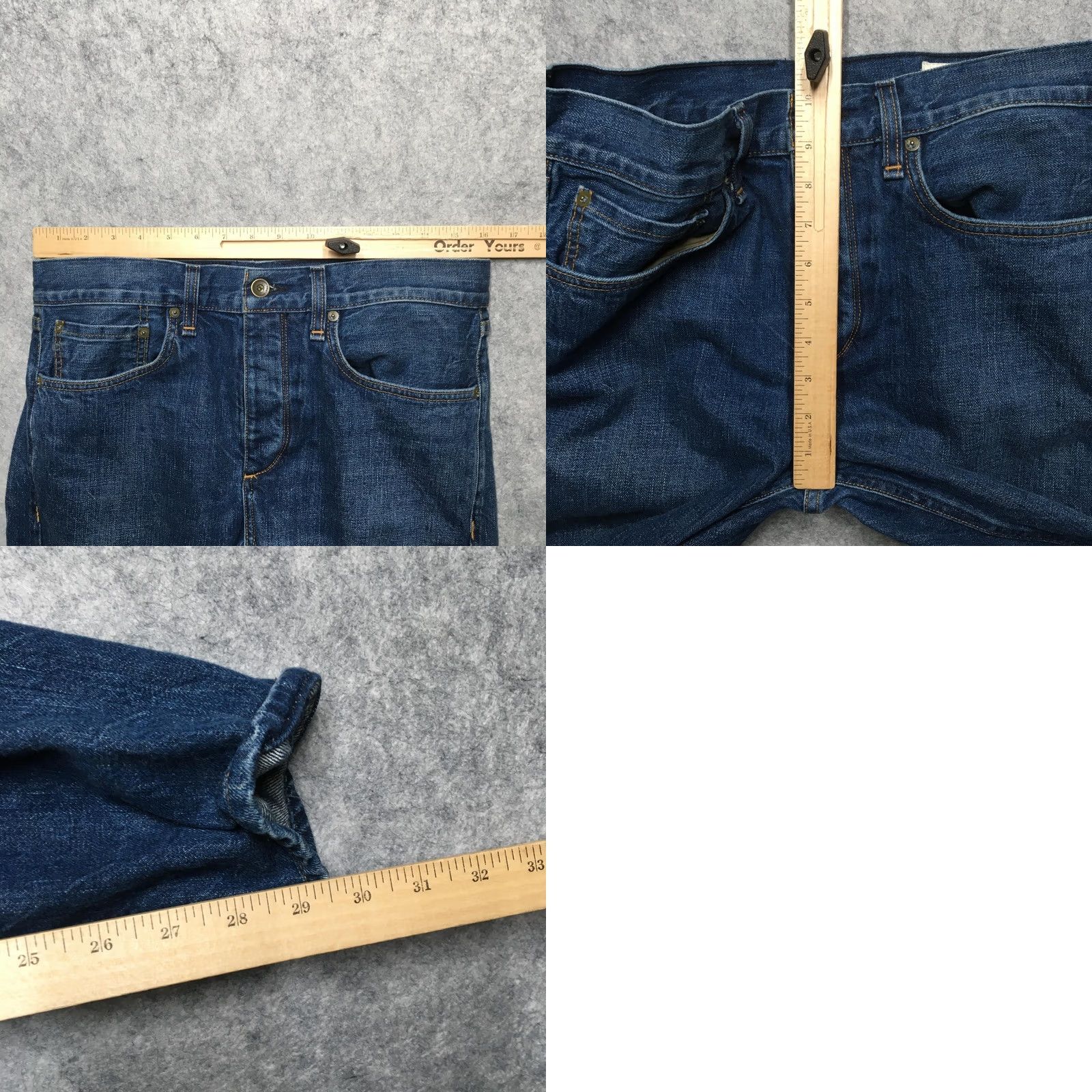 Rag & Bone rag & bone Standard Issue Jeans Mens 32x29 Blue Slim Leg Denim United States Jeans Mens 32 Blue Slim Knees Ribbed rb Logo 5-Pocket Size US 32 / EU 48 - 9 Thumbnail