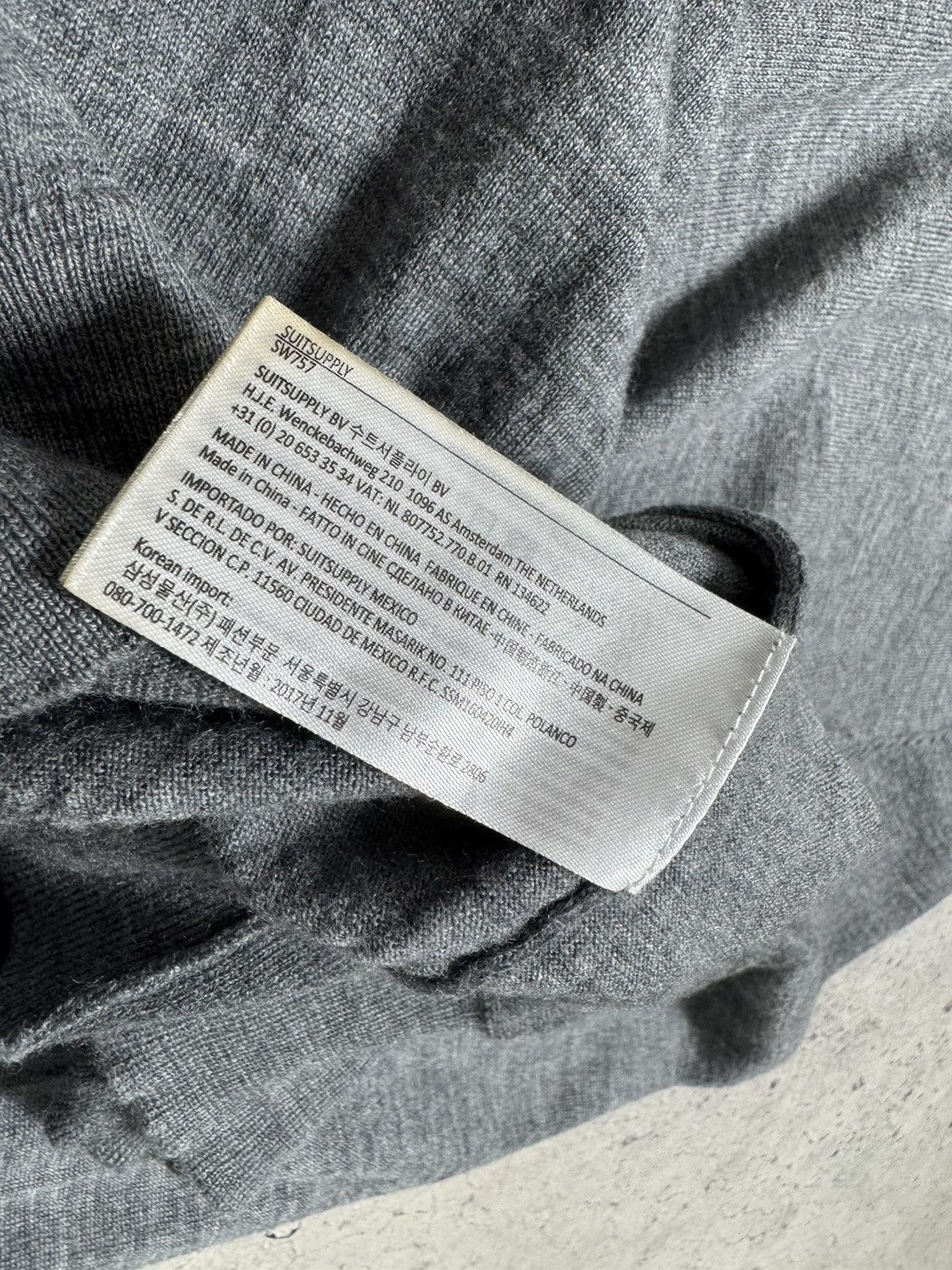 Suitsupply Suitsupply Wool Sweater Grey Size L Size US L / EU 52-54 / 3 - 7 Thumbnail