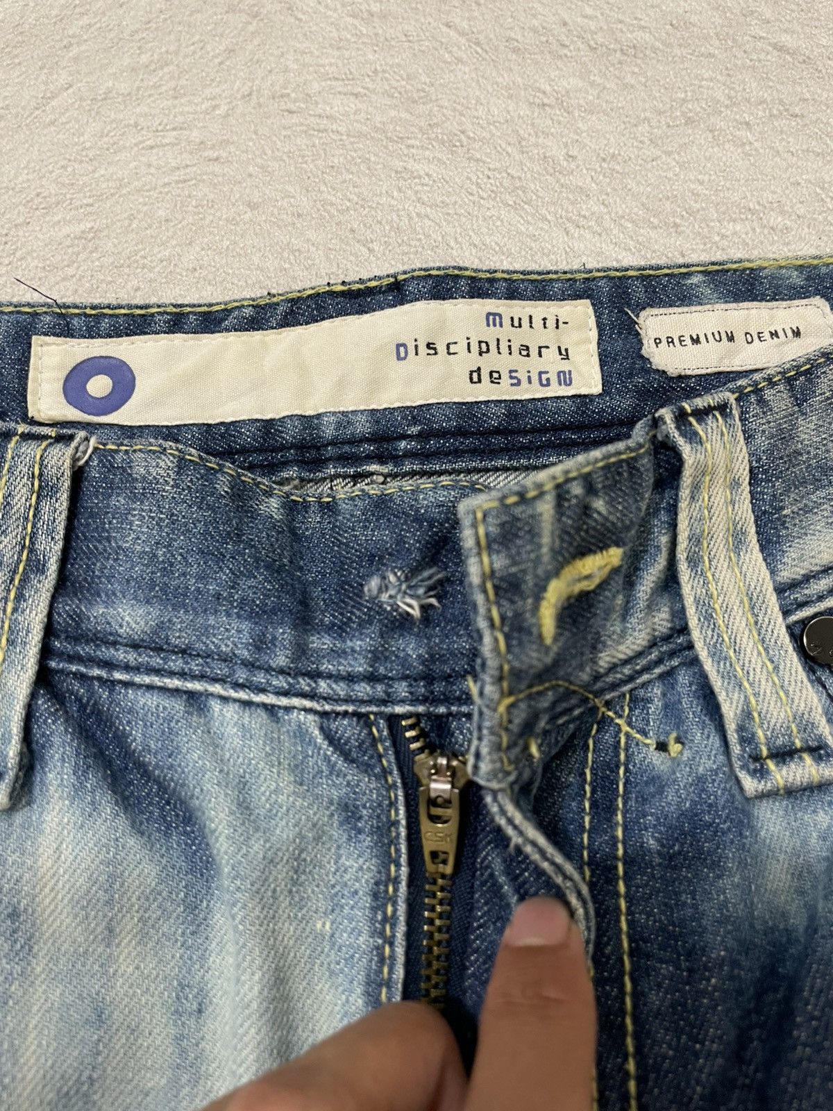 Hysteric Glamour 2000s Japanese Brand Acid Washed Denim Y2K Embroidered Size US 32 / EU 48 - 11 Thumbnail